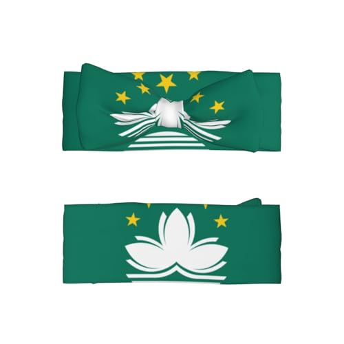 Flag of Macao Baby Headbands Soft Nylon Hairbands with Stretchy Bows Girls Hair Accessories for Newborn Infant Toddler Kids2