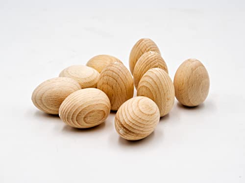 JOWE 10er Set Holzeier DIY Ostern - hochwertige Osterdekoration - Eier aus...