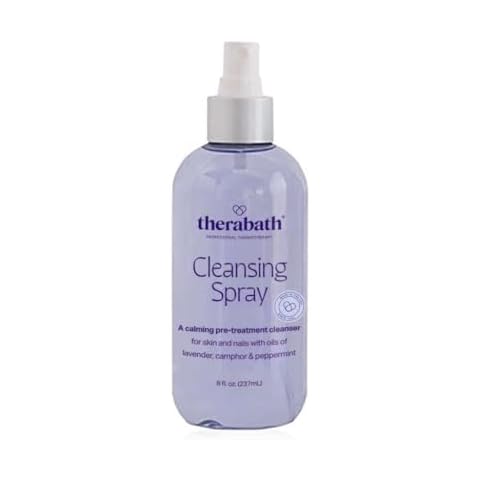 Therabath Pre-Treatment Cleansing Spray for Skin and Nails, with Oils of Lavender, Camphor, and Peppermint for Professional, Home, and Spa, Made in the USA, 8 fl. oz. Cover