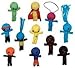 String Voodoo Dolls - Set of 15 Small Dolls, Multicolored, VOO15C