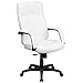 Flash Furniture High Back White Leather Executive Office Chair with Memory Foam Padding