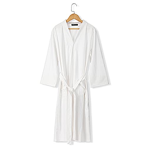Dspvbmmzx Womens Lightweight Bathrobe Soft Waffle Dressing Gowns with Pockets Belt Sleepwear for All Seasons Birthday Gift Party Nightwear Robes White XL