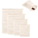 Yohtlfp 4 Bolsas De Malla para Cocer Garbanzos, Mallas de Algodón, 4 tamaños (1kg,1.5kg,2kg,2.5kg), para Cocer Garbanzos, Legumbres y Verduras, Red Reutilizables para Cocción