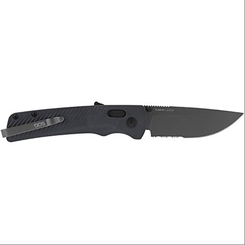 Sog Flash At-Xr Mk3 Partially Serrated Folding Knife - Urban Grey #TOP29