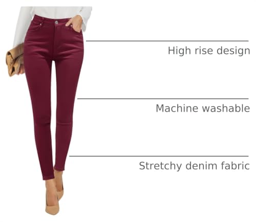 Image of GRAPENT Skinny Jeans for Women High Waist Stretchy Classic High Rise Slimming Jeggings Denim Trousers Pants