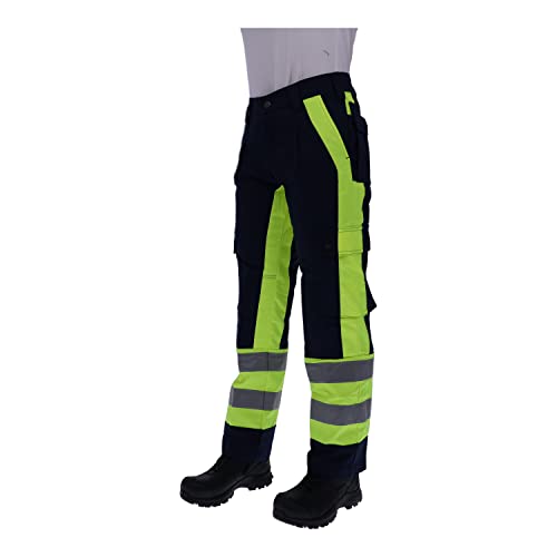Pantalon d'intervention d'urgence bleu/jaune vif - Reflex argenté, bleu/jaune, M