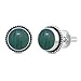 Grandidirite Gemstone Stud 925 Sterling Silver 6mm Round Handmade Minimalist Earring Gift for Girls Natural Stone Fine Jewelry
