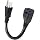 Short Power Extension Cord - 15A 6 Inch 3 Prong Outlet Saver, 1875W 14AWG/3C SJTW Heavy Duty Power Cord Extension Cable (NEMA 5-15P to NEMA 5-15R) Indoor/Outdoor Use, Black 1-Pack