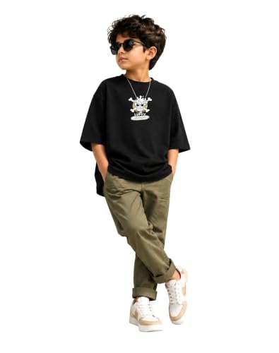ARTWEN Boys Anime Graphic T-Shirt Black - Image 8