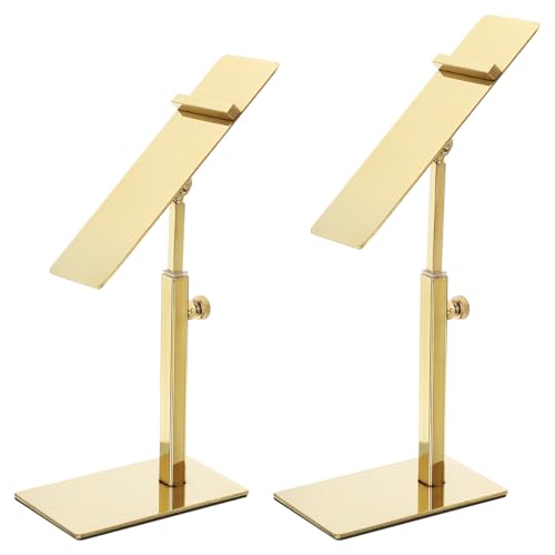 Présentoir à chaussures réglable métal doré support vitrine x2 - 2