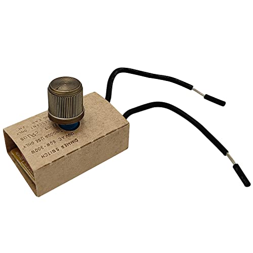 Zing Ear Ze-03 Inline Rotary Dimmer Switch For Table Lamp. 300W Max Knob Switch Replacement Kit(Black) #TOP1