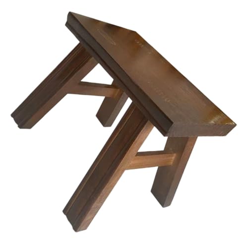 Luxshiny Banco Pequeño De Madera Taburete Rústico para Baño y Cocina Banco De Granja para Adultos y Reposapiés para Cama Alta