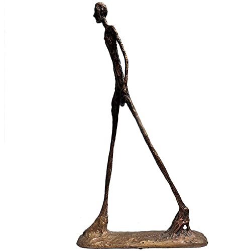 Siunwdiy Bronze Giacometti Statue,Bronze Figur Abstrakt Dekoration ZubehöR Modern Art Bronze Skulptur Im Stil Bronze Casting Decor Vintage Collectible,Bronze Cover
