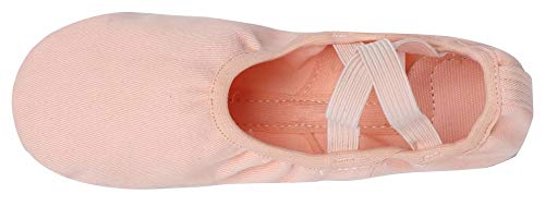 Image of Linodes Stretch Canvas Split Sole Ballet Shoe for Women and Girls Dance | Stretch canvas upper, Breathable, Leather split sole, Stretch-to-fit, For women and girls, Flexible, Comfortable, Lightweight