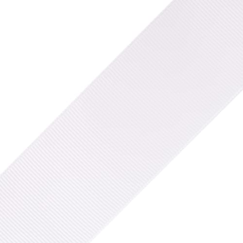 Fondersy 38mmX 91M Solid Grosgrain Ribbon for Gift Wrapping Parties Wedding Decoration, Crafts Sewing(White) - Image 2
