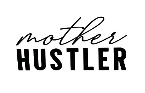 Sticker vinyle noir Mère Hustler résistant pour customisation