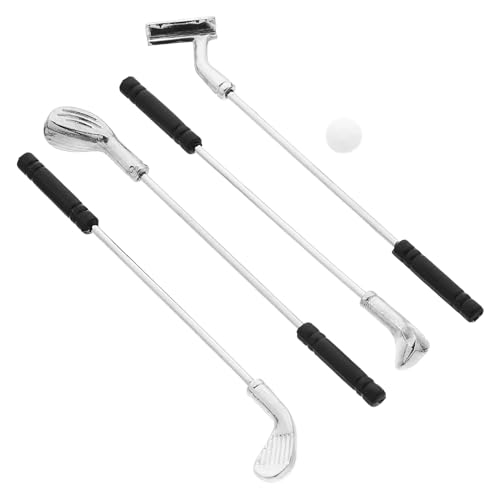 Clubs de golf miniatures en alliage, accessoires de haute précision pour maison de poupée