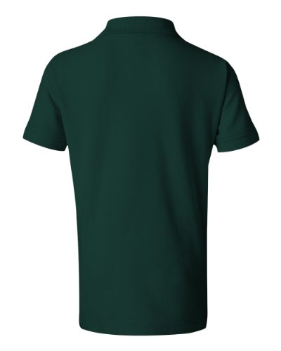 Image of Unisex Short Sleeve Pique Knit Shirt by French Toast (Size 5, Hunter Green)