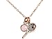 Produktbild Gemshine Halskette Tennisschläger mit Ball Racket und Rosenquarz Edelstein in 925 Silber, vergoldet oder rose - Sportschmuck Made in Madrid, Spain, Metall Farbe:Silber rose vergoldet
