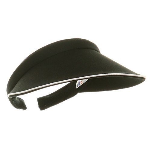 Mg Women's Piping Clip On Visor Black #TOP3