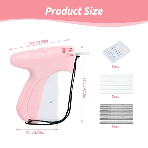 Culinavog Etikettierpistole, Kleidung Heftpistole mit 5 Ersatznadeln 1000 Heftfäden, Fixiergerät für Kleidung, Etikettiergerät Kleidung Heftpistole zum Kleidung, Preisschilder Etiketten, Marke Tags