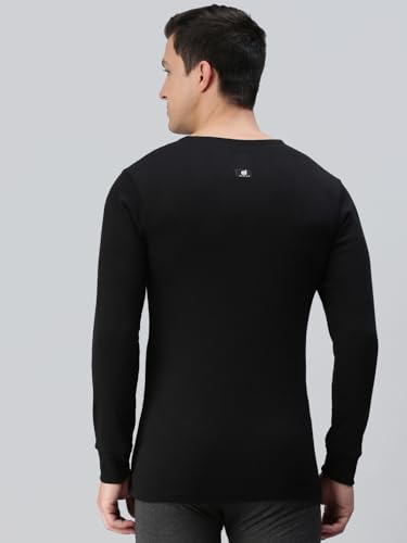 Image of Macroman M-Series Hotmax Full Sleeves U-Neck Thermal Upper for Men with Special Interlock Knit in Cotton Poly Fabric, Advanced Heat Retention & Moisture Control