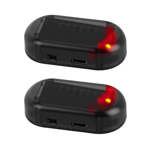 2unids luz led antirrobo Coche, Alarma Solar Coche Alarma Anti vandalismo Intermitente Nocturno automático antirrobo Coche simulado