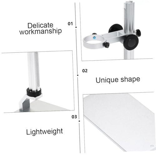 Support de microscope en aluminium réglable pour loupe et optique