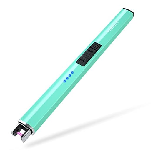 Rechargeable Lighter Electric Candle Lighters Arc Plasma Flameless Windproof USB Lighter Multi-Safety Protection Teal Blue