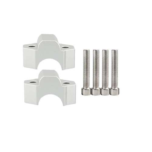 Lenker Riser Klemmen Motorrad-Lenkererhöhung Für Yamaha MT-09 MT09 2013–2020 FZ09 FZ-09 Zubehör Lenkerverlängerungsadapter(Silber)