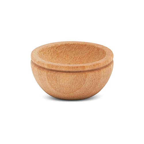 Unfinished Wood Mini Bowl, 3/4 inch, Perfect for Scale Models, Dollhouse Dishes, Wood Craft Projects, and Natural Toys, Pack of 25, by Woodpeckers