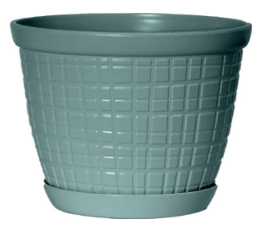 Muddy Hands Small Plastic Plant Pot Indoor Home House Outdoor Garden Herb Succulent Cacti Cactus Flower Planter (6.5 Litre, Lagoon Teal)