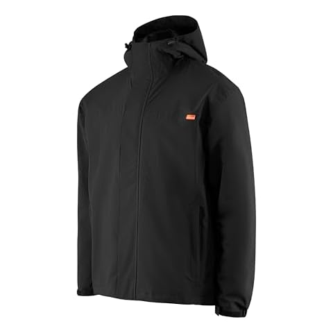 Grundéns Cutter Jacket - Waterproof Fishing Jacket for Men, Packable and Lightweight Rain and Wind Resistant Jacket, Black, Large Cover