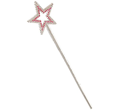 Preisvergleich Produktbild EUROCARNAVALES Zauberstab mit silbernem und rotem Stern.
