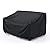 Mrrihand Heavy Duty Patio Sofa Cover Waterproof, 3-Seater Outdoor Sofa Loveseat Cover, Outdoor Patio Furniture Cover with Air Vent and Handles, 78" W×33" D×32" H, Black