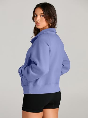 Image of AUTOMET Womens Sweatshirts Half Zip Cropped Pullover Fleece Quarter Zipper Hoodies 2026 Fall Fashion Outfits Clothes