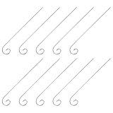DEARMAMY 10 Stück Wetterfeste Metall Hirtenhaken 3x300mm für Gartenpfosten Pflanzenaufhänger Laternenhalter Außenbereich