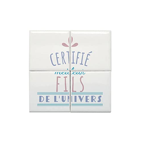Carreaux céramique décoratif et faïence murale : lot de 4 carreaux carrés pour idée cadeau