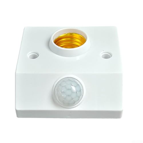 Yuanpgky Soporte de lámpara inteligente con sensor de movimiento IR con inducción infrarroja para bombillas E27, distancia de detección ajustable 3-5 m y temporizador de retardo 16/32/262s,