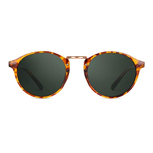 TWIG gafas de sol PICASSO hombre/mujer UV400 redondas vintage (TORTOISE GREEN)