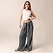 Wide Leg Pants High Waist Flowy Adjustable Knot Loose Trousers Casuals Lounge Business Pants with Pockets
