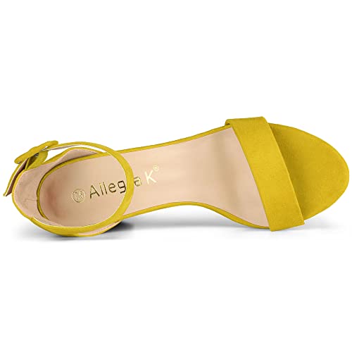 Image of Allegra K Women's Open Toe Chunky High Heel Buckle Ankle Strap Sandals