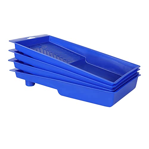 Certbuy 4 Pack 6 Inch Paint Tray With 8 Pack Disposable Paint Tray Liners Blue Plastic Paint Roller Tray For Household (Fit For 4 Inch Paint Rollers) #TOP5