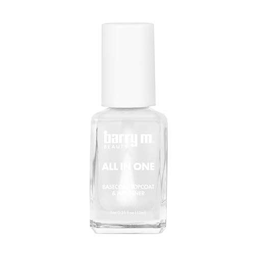 Barry M Nail Paint 54 3 In 1 Base Coat Top Coat Nail Hardener All in One Clear (Packing may vary)