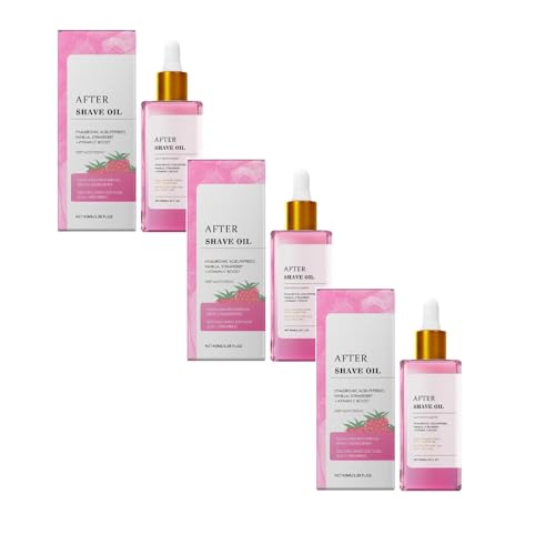 After Shave Oil - Strawberry & Vanilla Scent, Truly After Shave Oil Women for Smooth Skin, Vainilla de Fresa Después de un Aceite de Afeitar Mujeres (3 pc, 1)