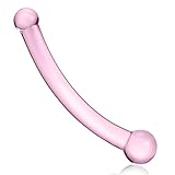 Glas Doppeldildos Für Frauen, FLYTAGLE Realistischer Glasdildo Analdildo Kristall Penis Analplug Buttplug G-Punkt Masturbation Stimulator SM Spielzeug Sex-Toys sexspielzeug für Männer (Gepudert)