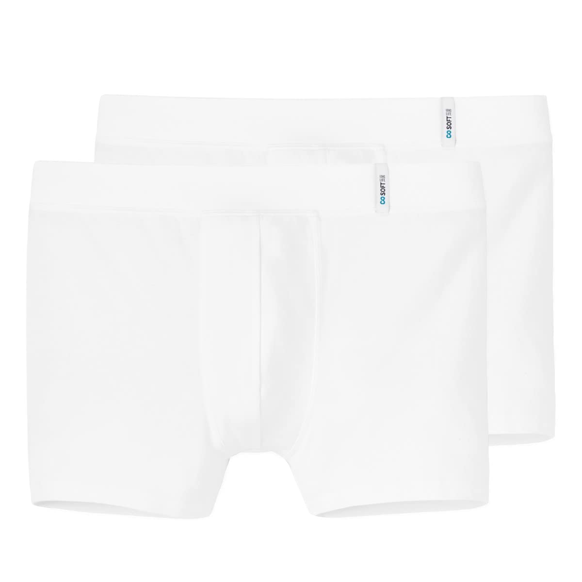 Short De Sport Schiesser Long Life Cotton - Caleçon Homme Rayé Bleu/noir, Micro-modal, élasthanne 10%