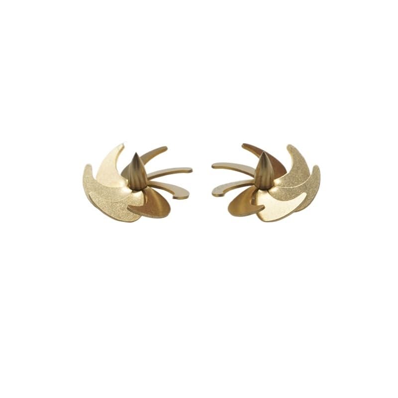 1 Paire d'hélices à 7 pales for Bateau RC 30 mm, Trou d'arbre, Palette en cuivre 3 mm, hélices positives négatives 3 x 30 mm for pièces de sous-Marins de modèle de Bateau 1/144