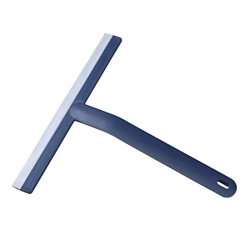 Preisvergleich Produktbild Heilmetz Duschabzieher Duschwischer Glaswischer Fensterabzieher mit Gummilippe für Auto Badezimmer Glas Spiegel Fliesen Glasreinigung (Blau, 25 x 25 cm)