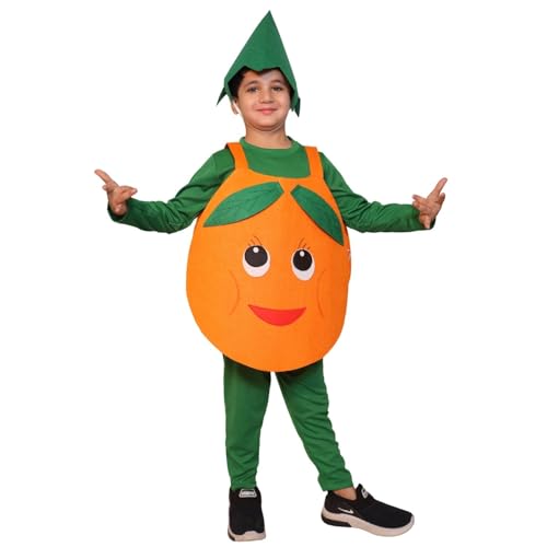 Image of Kaku Fancy Dresses Fruit and Vegetable Costume Paper Cutout with Cap For Kids | Healthy Food Costume For Boys & Girls (Tracksuit Not Included)